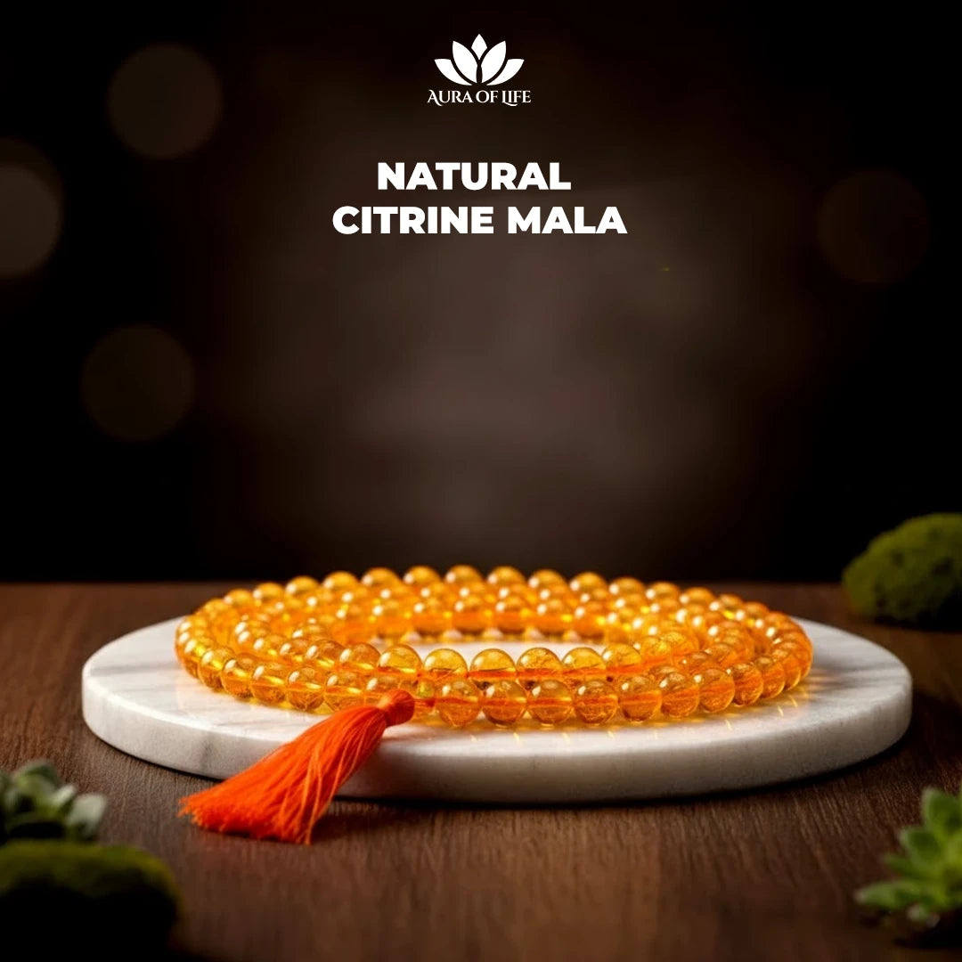 Natural Citrine Mala