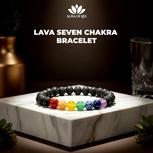Lava Seven Chakra Bracelet