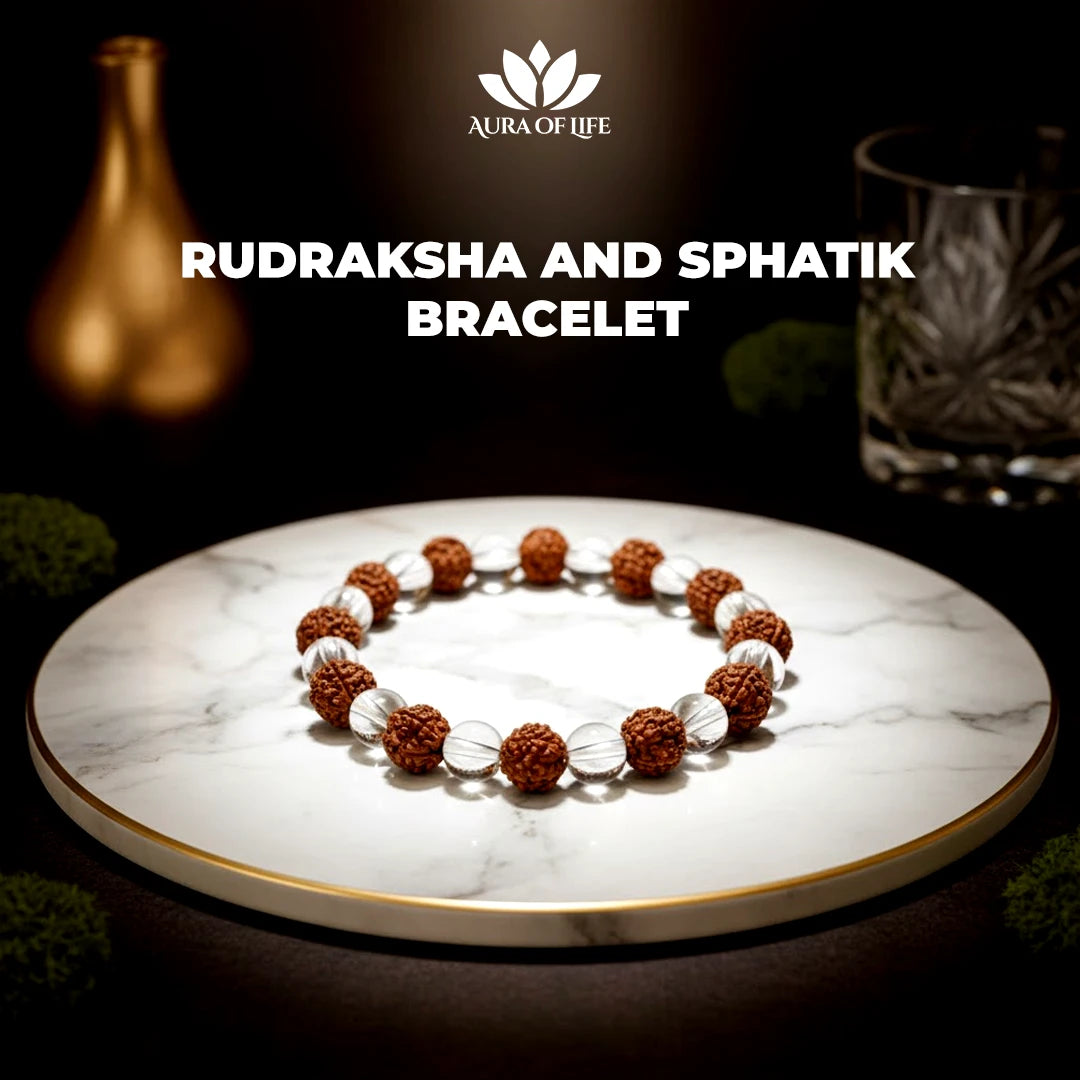 Rudraksha Crystal Bracelet