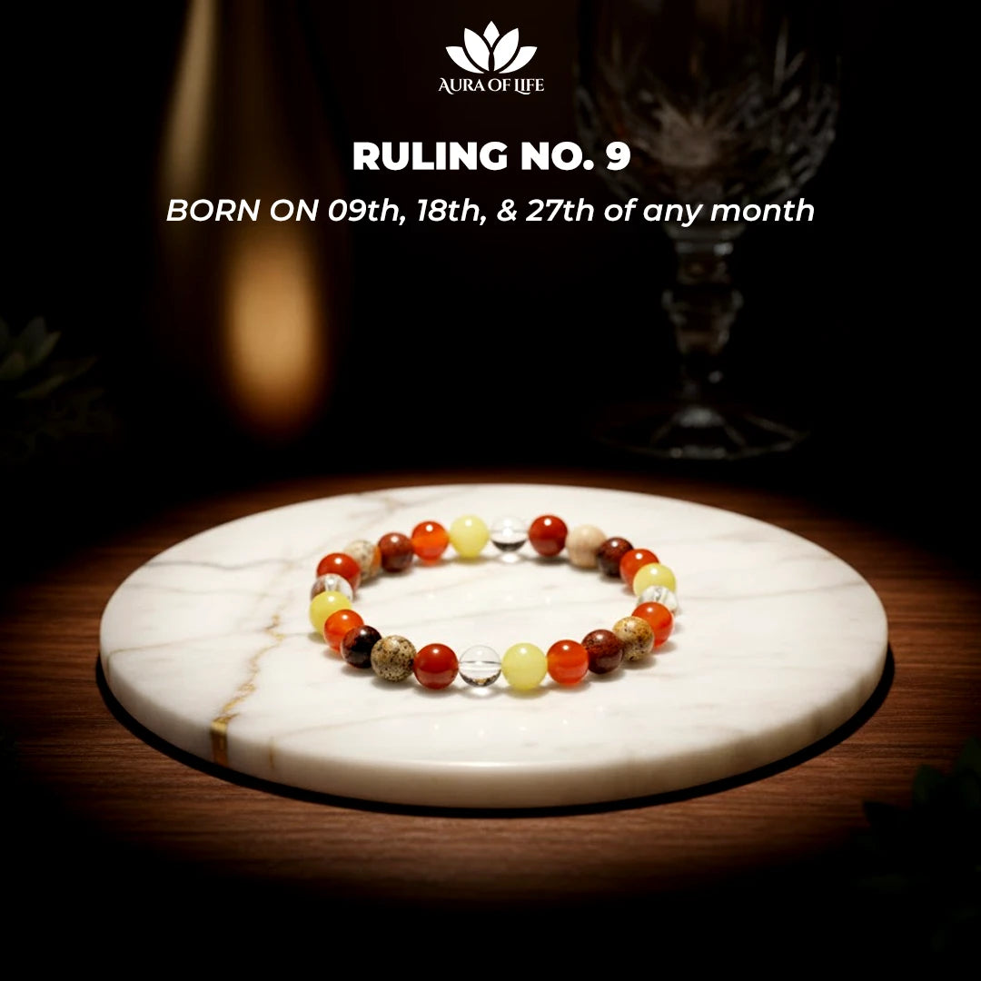 Ruling No. 9 Numerology Bracelet